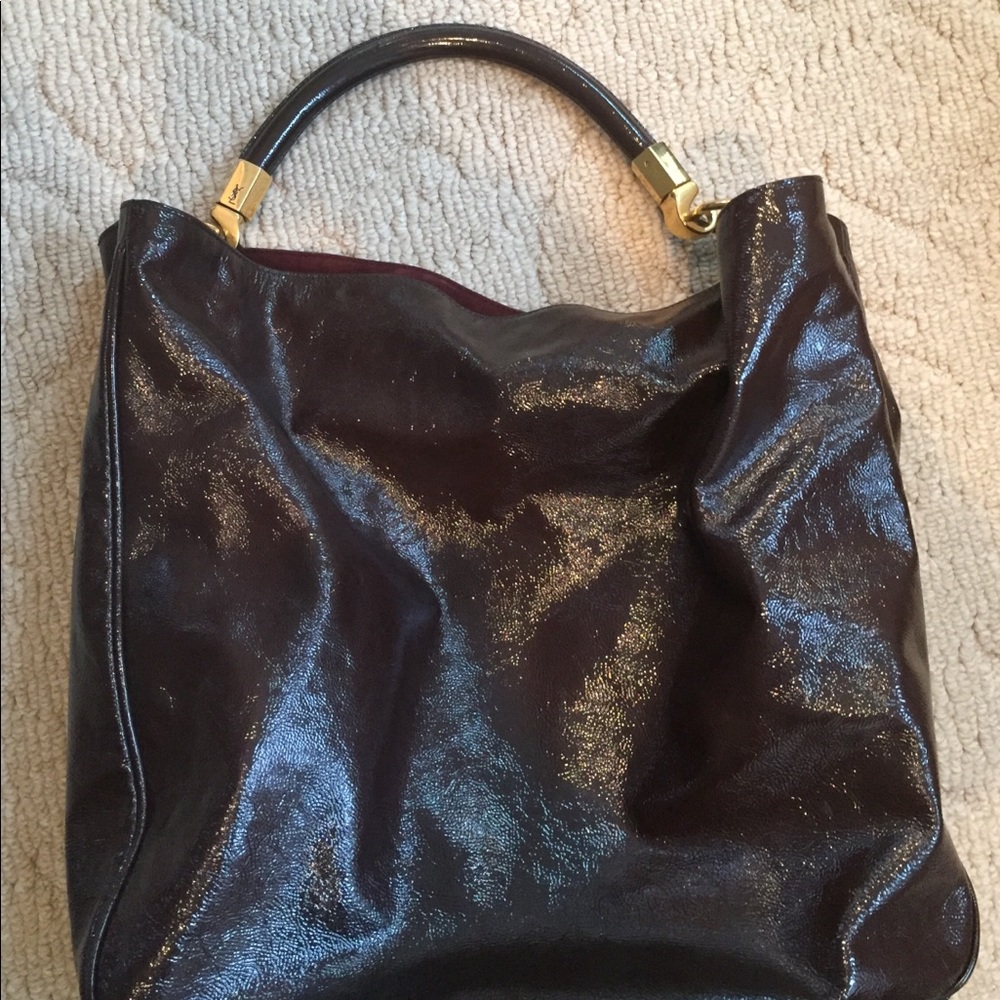 YSL Saint Laurent Roady large size patent leather